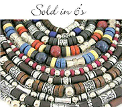 *SALE* SET OF SIX BEADED MENS NECKLACES
