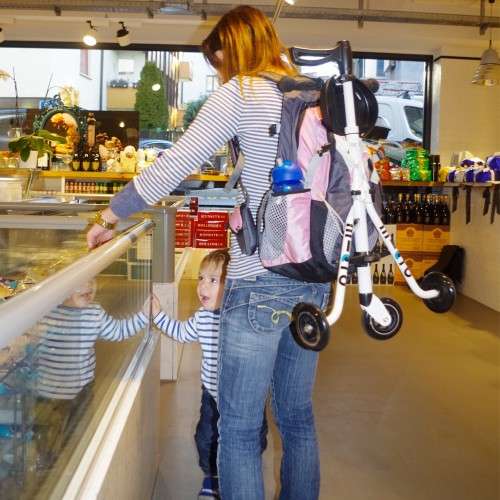 Micro Trike with safety ring- Super Small baby push chair up to 25kg (5 years old) Black/White