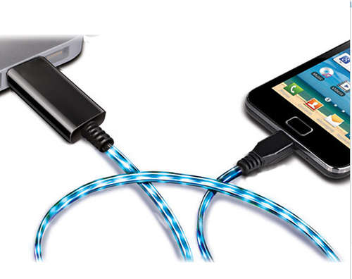 80 cm LED Visible Current Flow  Micro USB Cable for Samsung, HTC