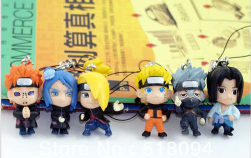 Naruto action figure Keychain +-4cm
