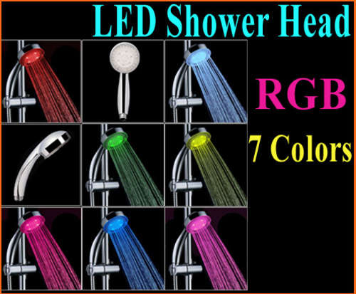 7 Color Changing LED Shower Head Sprinkler