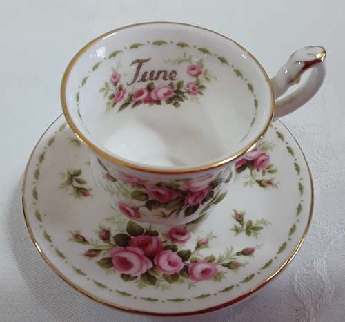 Royal Albert   -   June   -  Miniature Cup  &  Saucer