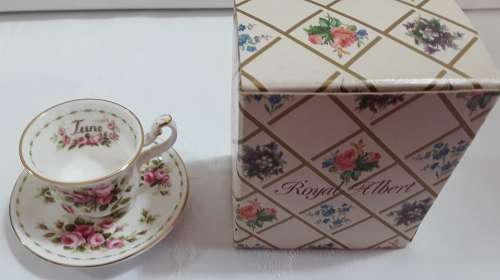Royal Albert   -   June   -  Miniature Cup  &  Saucer