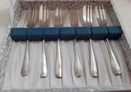Birmingham  1920  -  Cased  -  Cake  Forks
