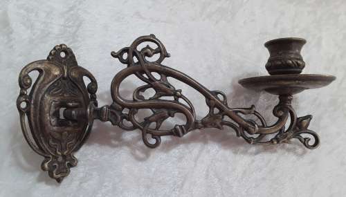 Ornate Italian - Pair Brass Piano Sconces