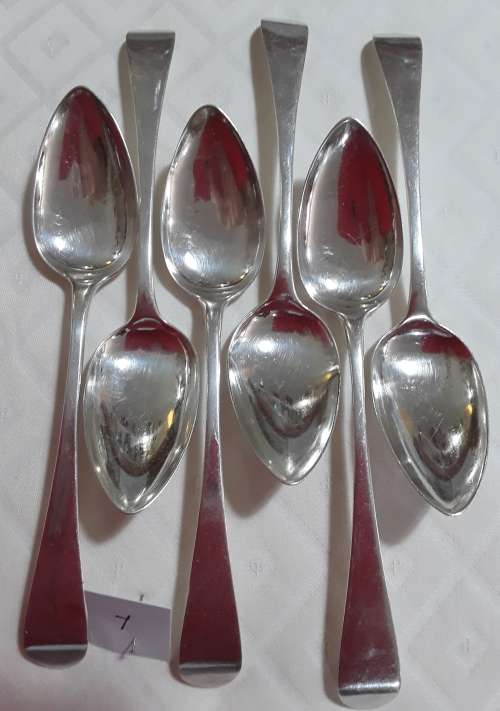 London  1801  -  Set 6  Desert Spoons