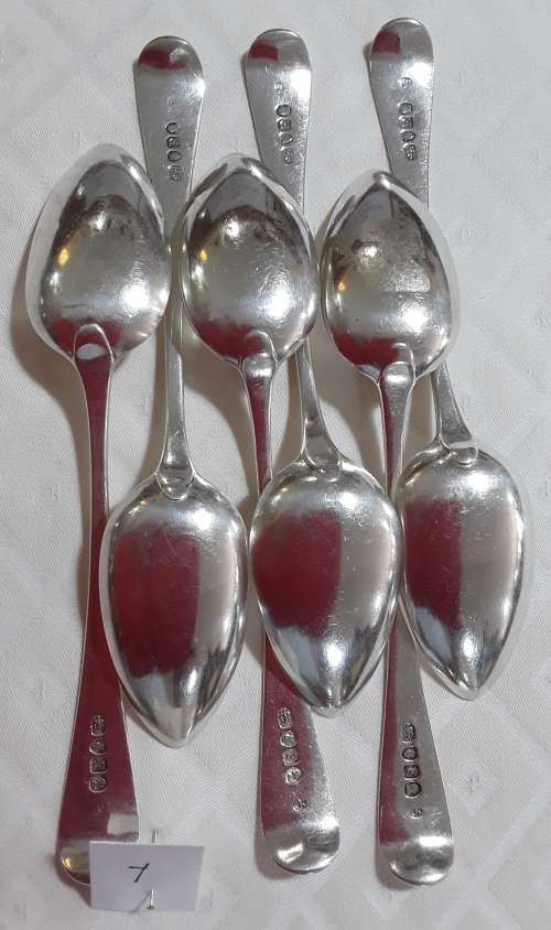 London  1801  -  Set 6  Desert Spoons