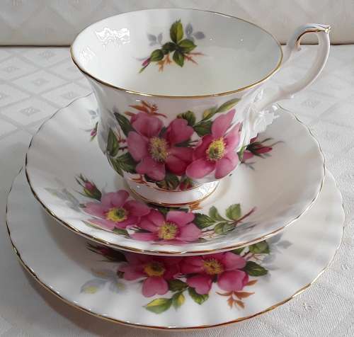 Royal Albert  -  Prairie  Rose  -  Trio