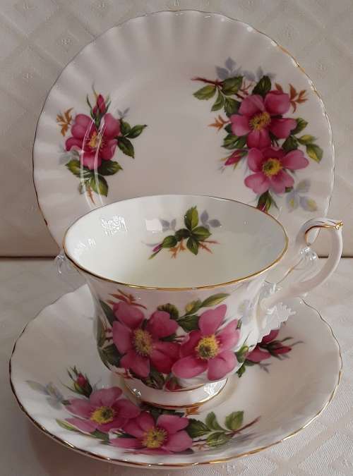 Royal Albert  -  Prairie  Rose  -  Trio
