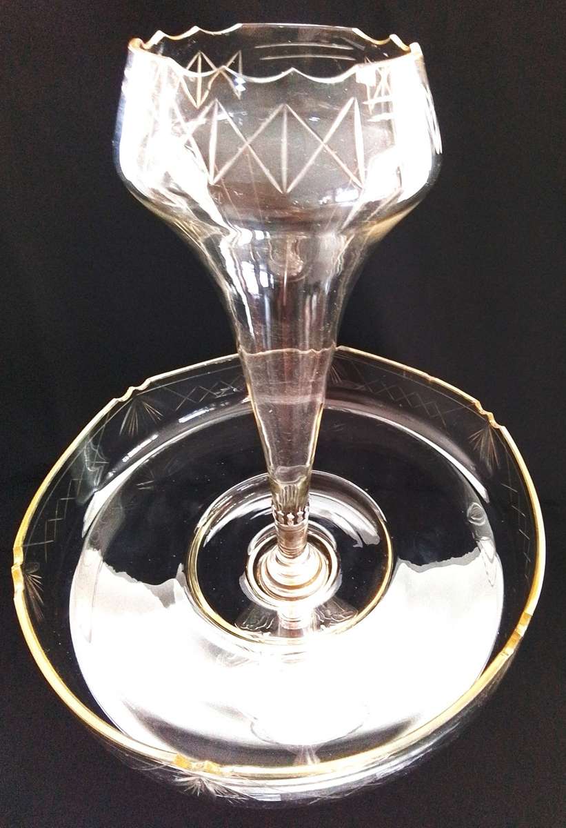 Silver Plated and Glass Epergne  - c1900