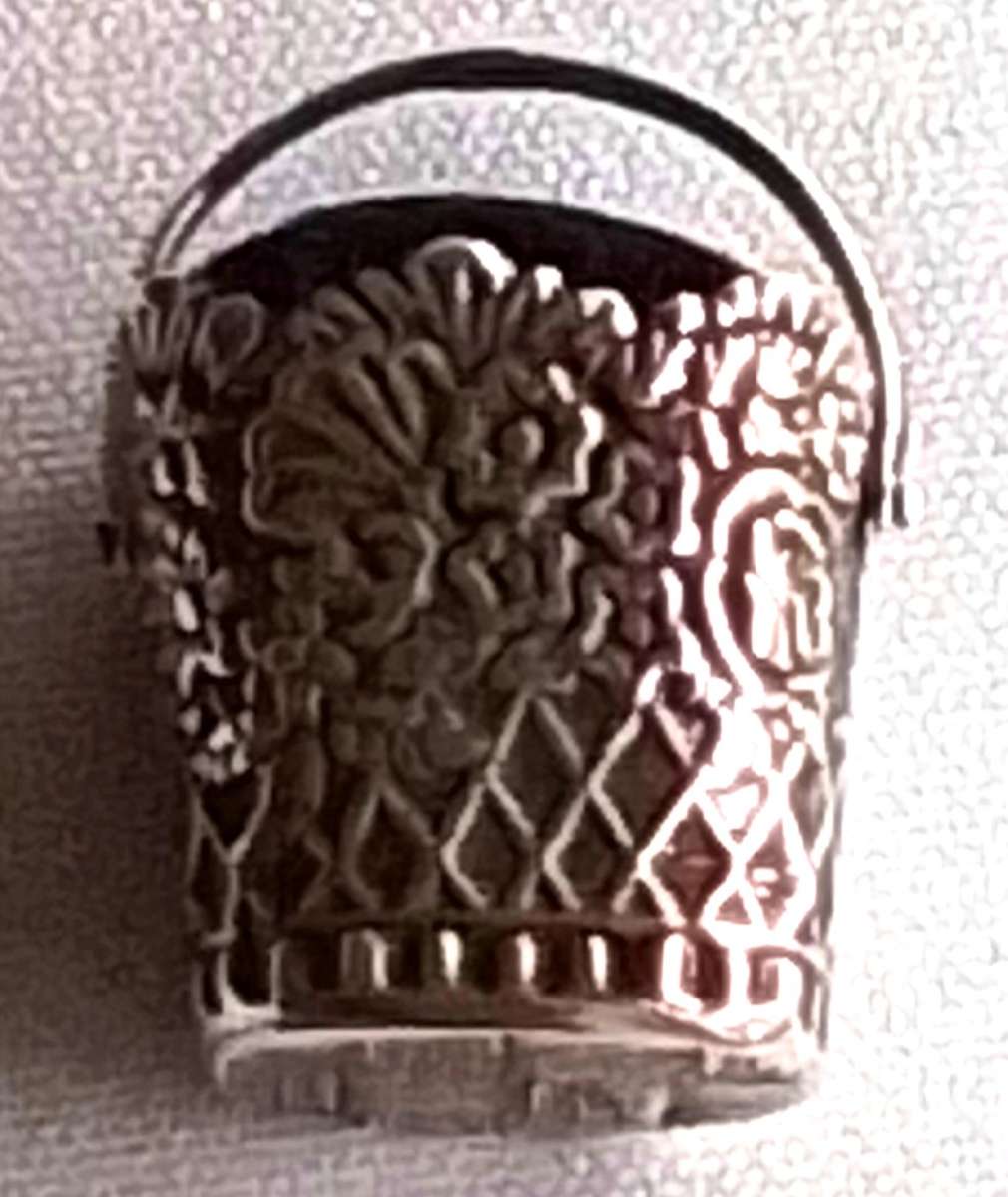 Sterling Silver Basket Pin Cushion