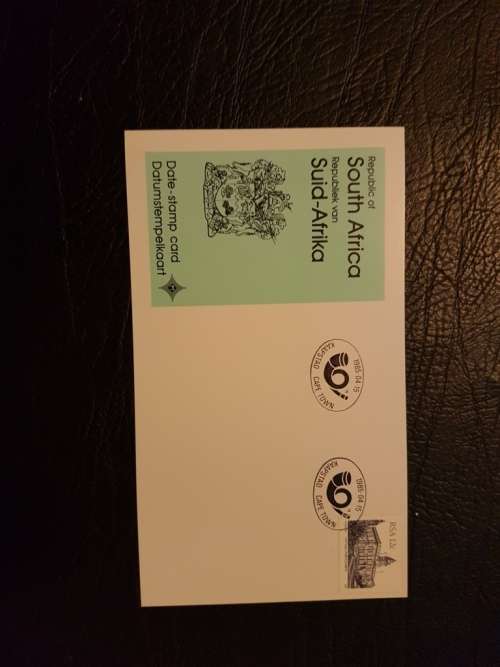 South African Date-Stamp Card - Cape Town