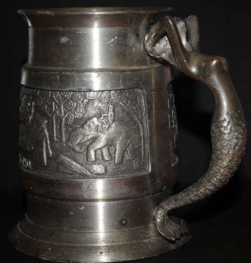 Thai Tradition Mermaid Handle Mug Pewter