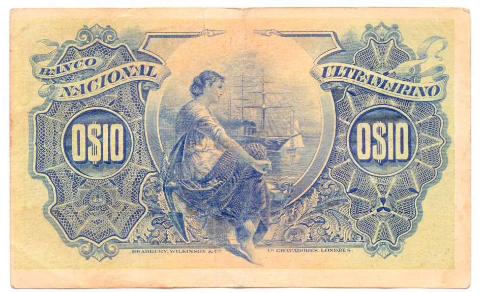 Mozambique Banco Nacional Ultramarino 10 Centavos 5.11.1914 - as per scan