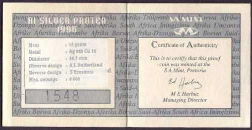 Silver Proof Protea R1 Constitution - Mintage 2474