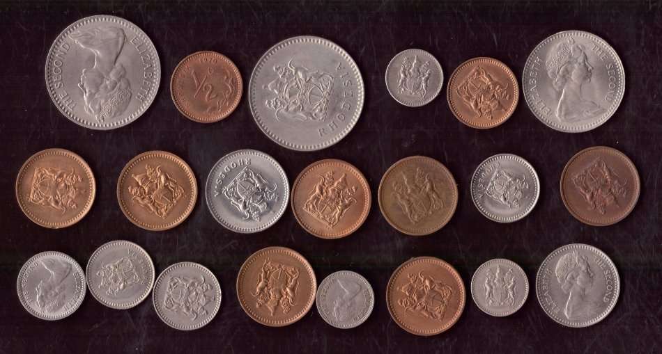 Rhodesia assorted coins - as per scan