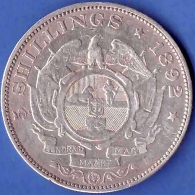 5 Shillings 1892  Zuid Afrikaansche Republiek - Single shaft as per scan