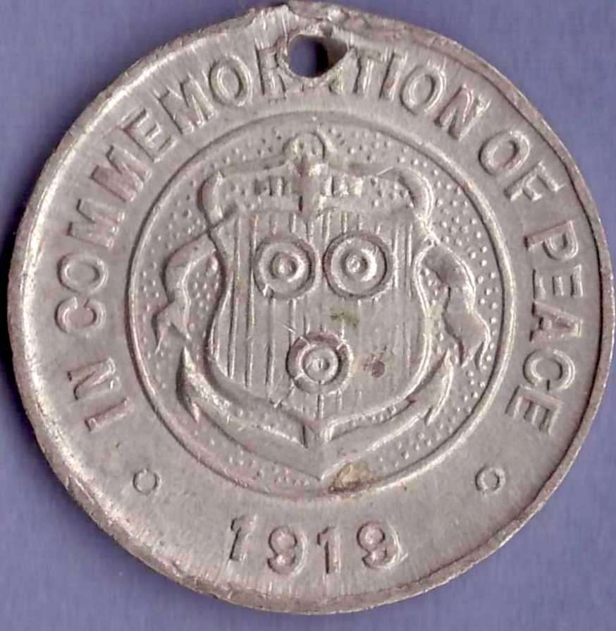 SA Union: First World War Peace: Cape Town - as per scan