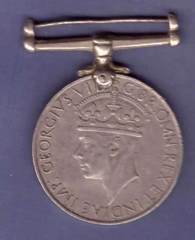 WW2  War Medal 1939 - 1945 awarded to 644190 J.C. VAN WYK