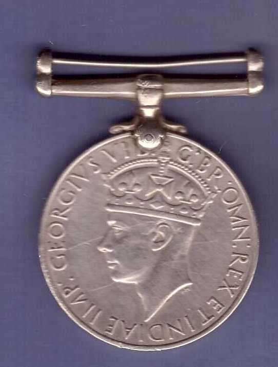 WW2  War Medal 1939 - 1945 awarded to 27168 H.R. JAGGER