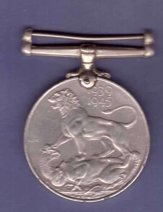 WW2  War Medal 1939 - 1945 awarded to 27168 H.R. JAGGER