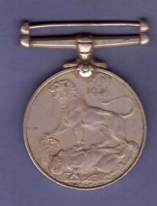 WW2  War Medal 1939 - 1945 awarded to C319805 H. YOUNG