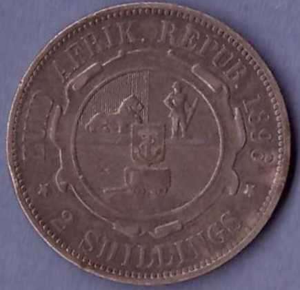 1896 2 Shillings Zuid Afrikaansche Republiek - as per scan