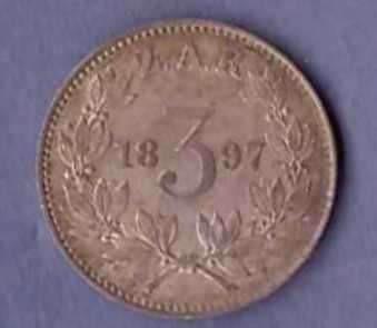 1897 3 Pence Zuid Afrikaansche Republiek - as per scan