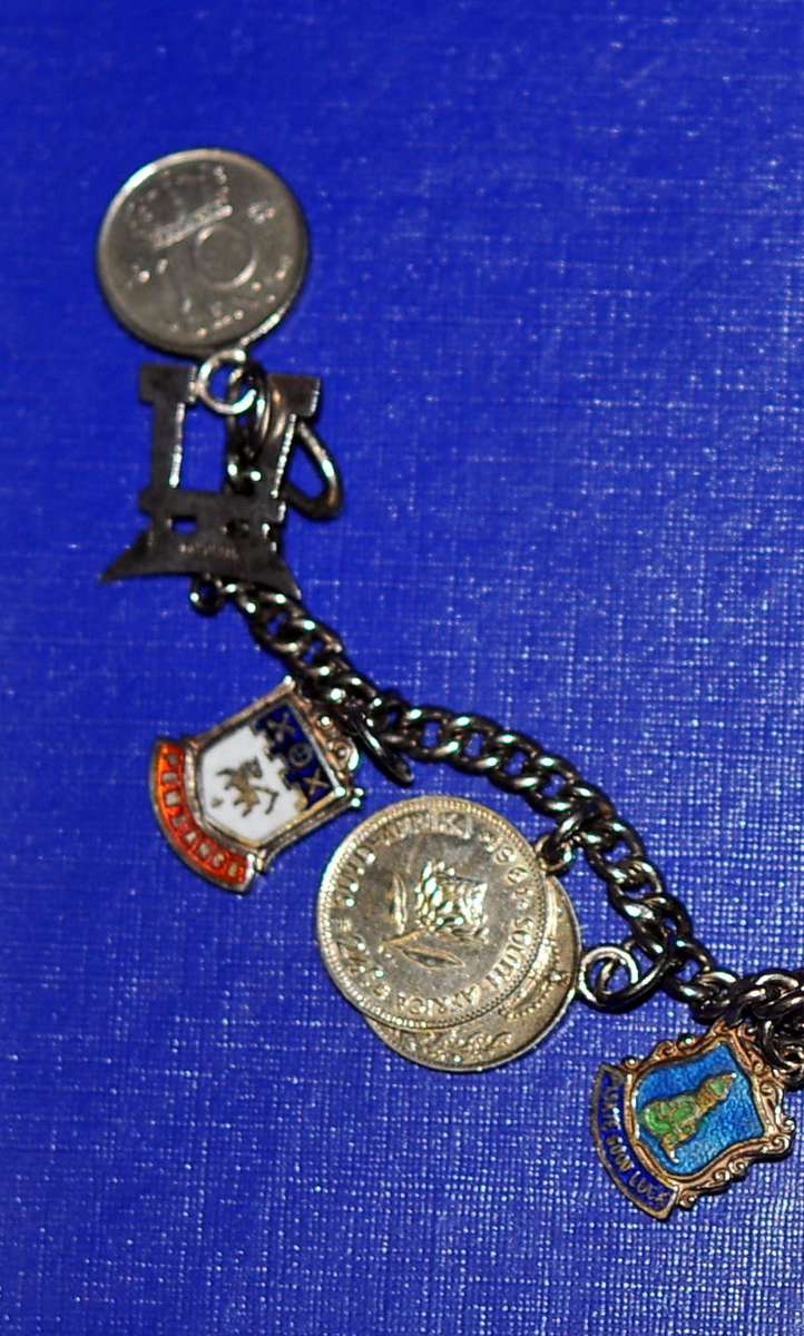 Vintage Coins Decorated Silver Metal Bracelet