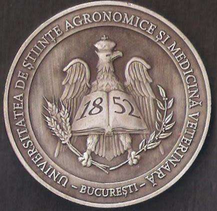 Medallion Award University of Agronomic Sciences and Veterinary Medicine Bucharest