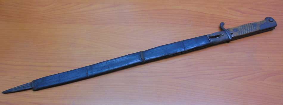 *CRAZY R1 START* WWI German Erfurt M1898('new type') bayonet with regiment numbers on cross-guard