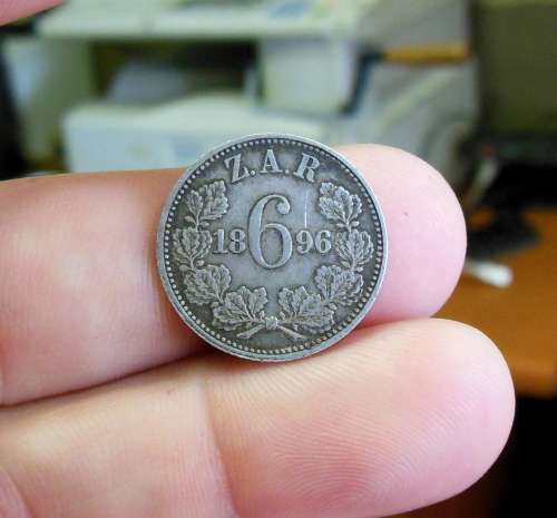 *CRAZY R1 START* ZAR 6 Pence 1896 - 'Great' condition