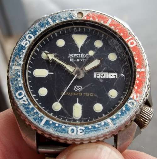 *CRAZY R1 START* Vintage SIEKO Diver's 150m, Day/Date, Quartz(7548-700B) men's watch