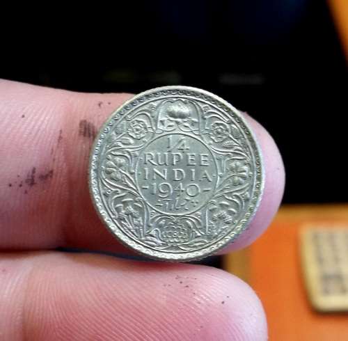 *CRAZY R1 START* India 1/4 Rupee 1940 - in Pristine condition