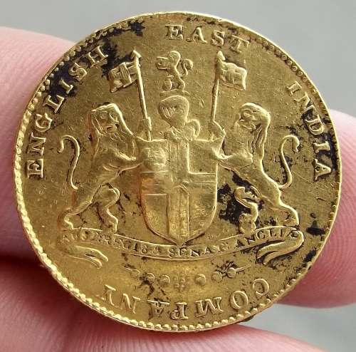 *CRAZY R1 START* English East India - Madras 1 Mohur 1819 GOLD coin *Scarce*