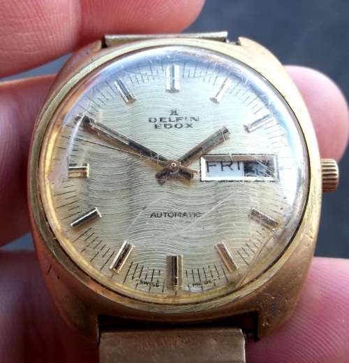 *CRAZY R1 START* 1960's EDOX Delfin day/date automatic gent's watch - For Restoration/Parts