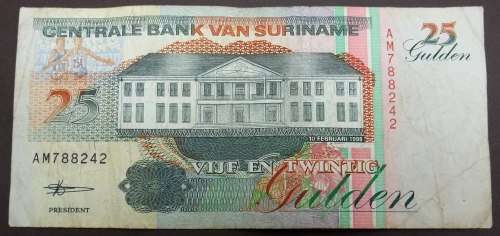 *CRAZY R1 START* Suriname 25 Gulden 1998