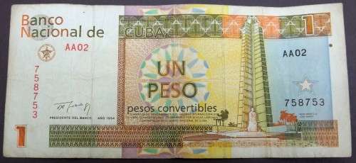 *CRAZY R1 START* Cuba 1 Peso Convertible 1994