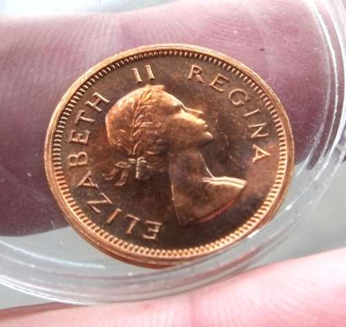 *CRAZY R1 START* 1957 SA Union 1/4 Penny(Farthing) in PROOF condition