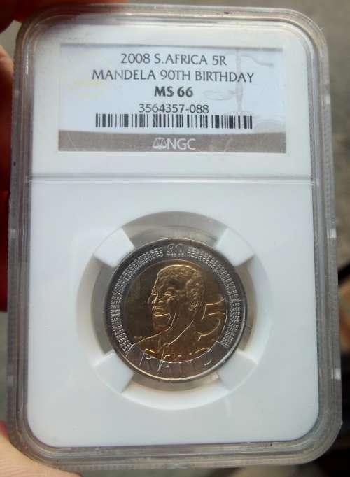 *CRAZY R1 START* 2008 Mandela R5 - Graded MS66