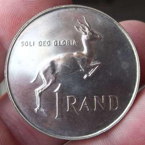 *CRAZY R1 START* RSA 1 Rand 1987 Proof coin - R145 worth of Silver