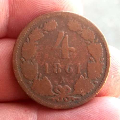 *CRAZY R1 START* Austria 4 Kreuzer 1861