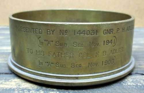 *CRAZY R1 START* WWII 1941 1st Shell fired in Rezegh, Lybia awarded to Col. FB Adler