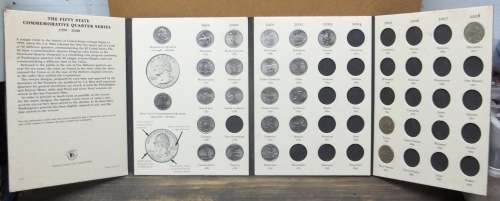 *CRAZY R1 START* US State Quarters folder with 24 coins in