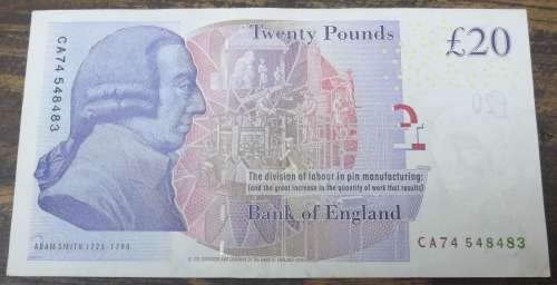 UK 20 Pounds early 2000`s - EF+ condition
