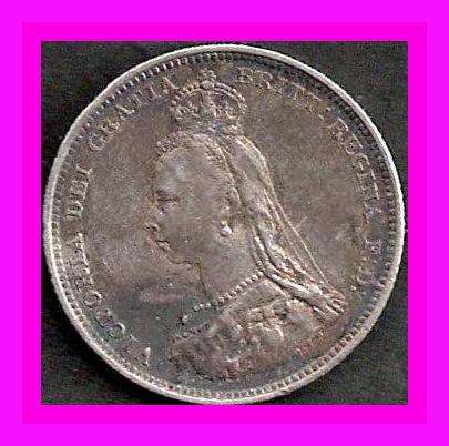 Victoria Jubilee Head Shilling 1887****SILVER******