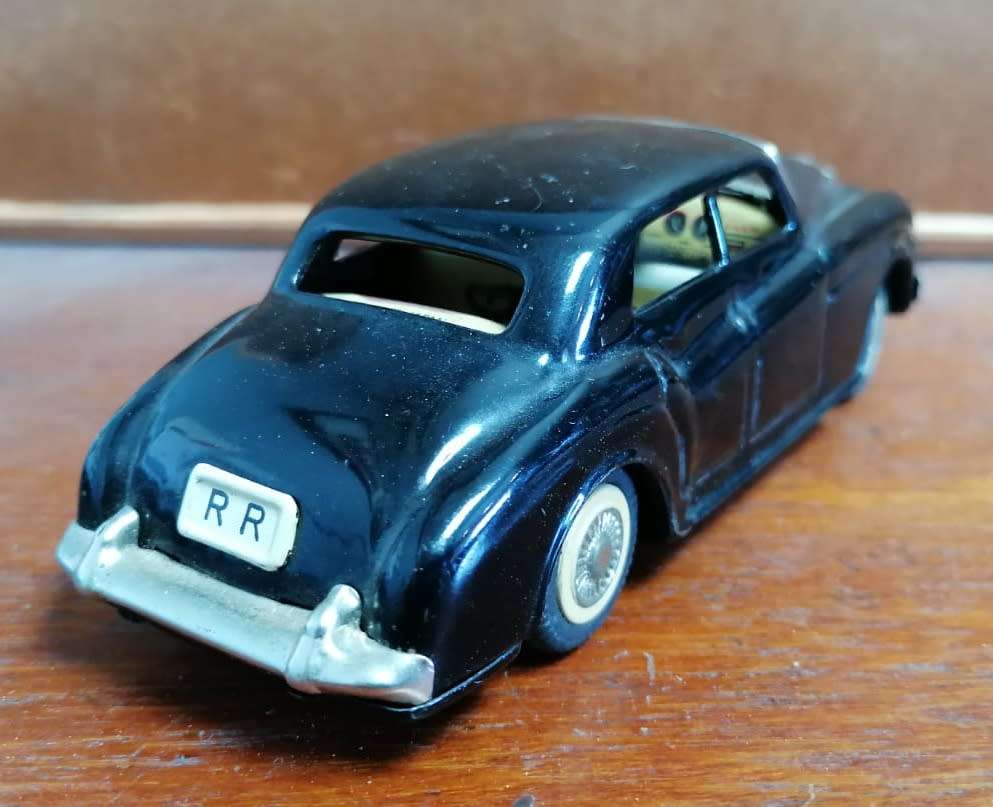 Vintage Rolls Royce Black Tin Litho Friction Car