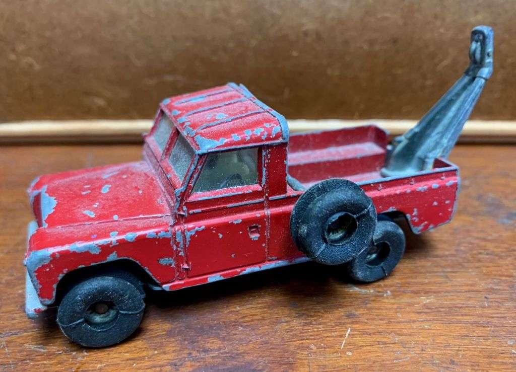 *R1 Auction* Corgi Toys 477 Red Land Rover 109 WB Breakdown Service Tow Truck Great Britain