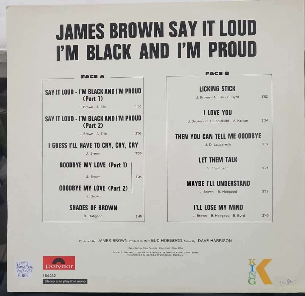 **R1 Auction** James Brown Say it Loud Vinyl