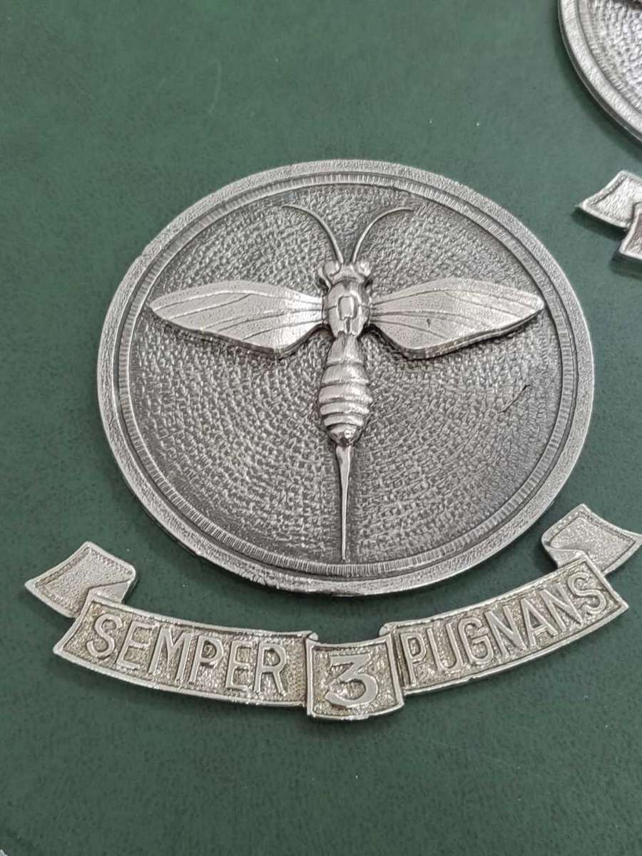 SAAF 3 Squadron Metal Badge - Diameter 73mm